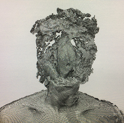Interrupted 3D scan by artist Paul Coombs